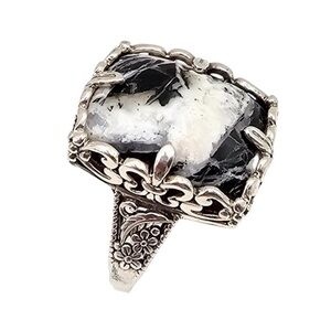 Dendritic Opal Sterling Silver Ring Sz 10 D’Joy